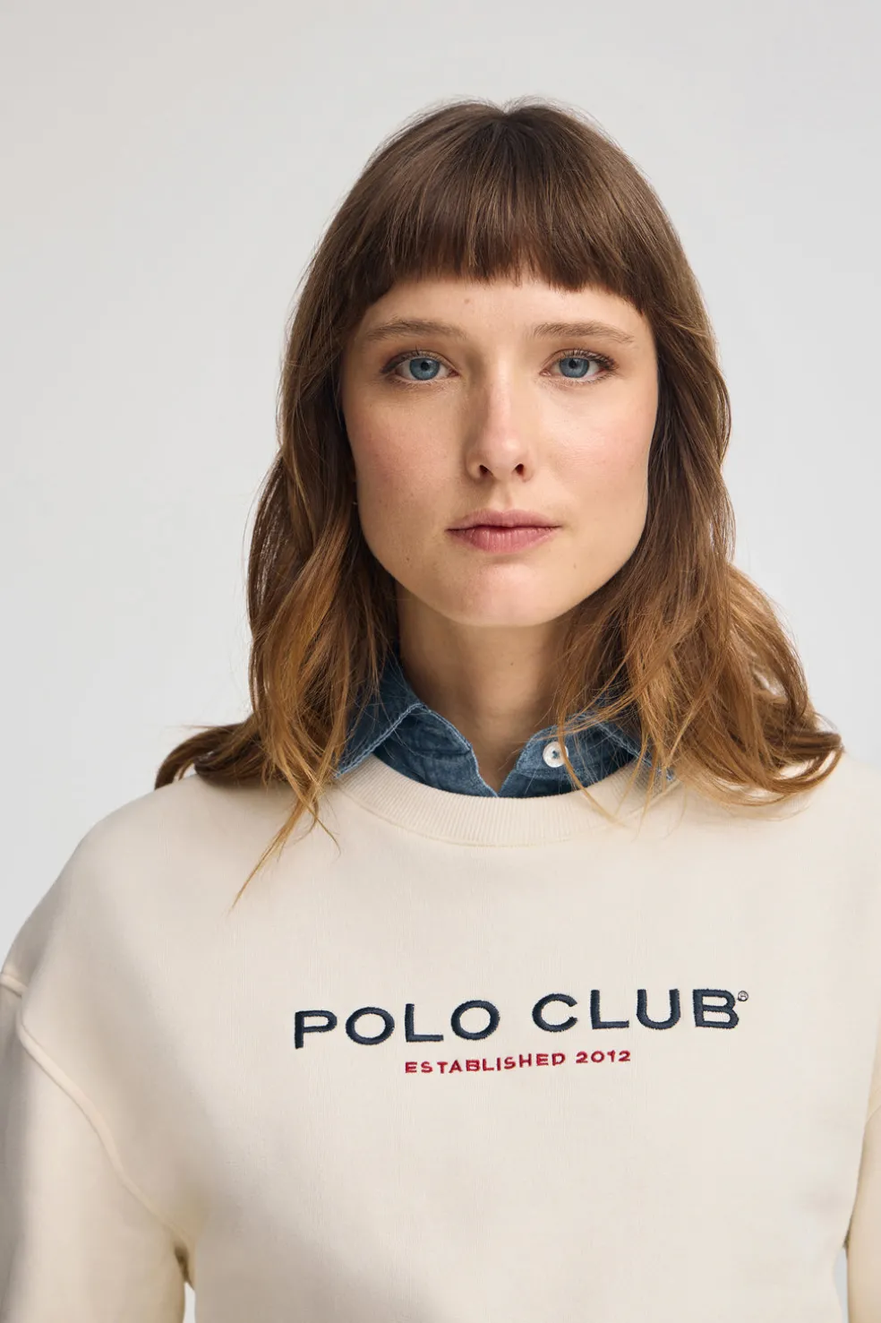 Sudadera color crudo de corte boxy Established 2012 Polo Club