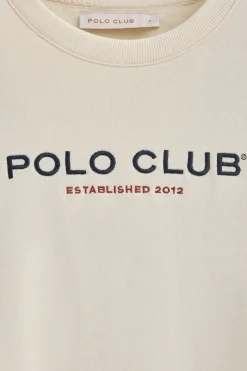 Sudadera color crudo de corte boxy Established 2012 Polo Club
