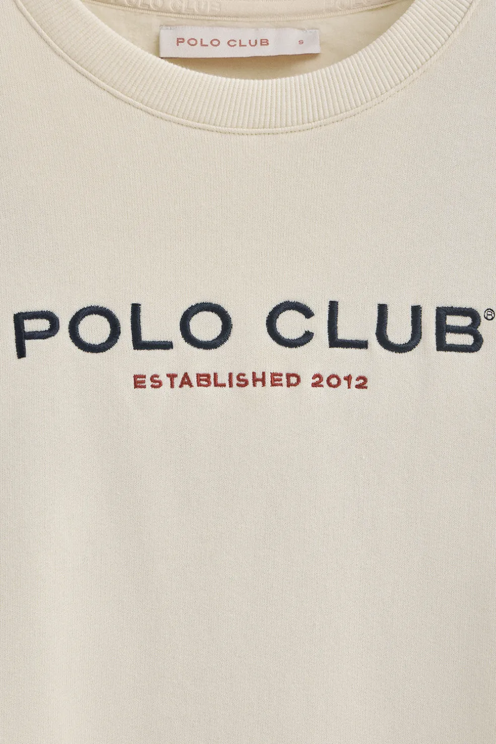 Sudadera color crudo de corte boxy Established 2012 Polo Club