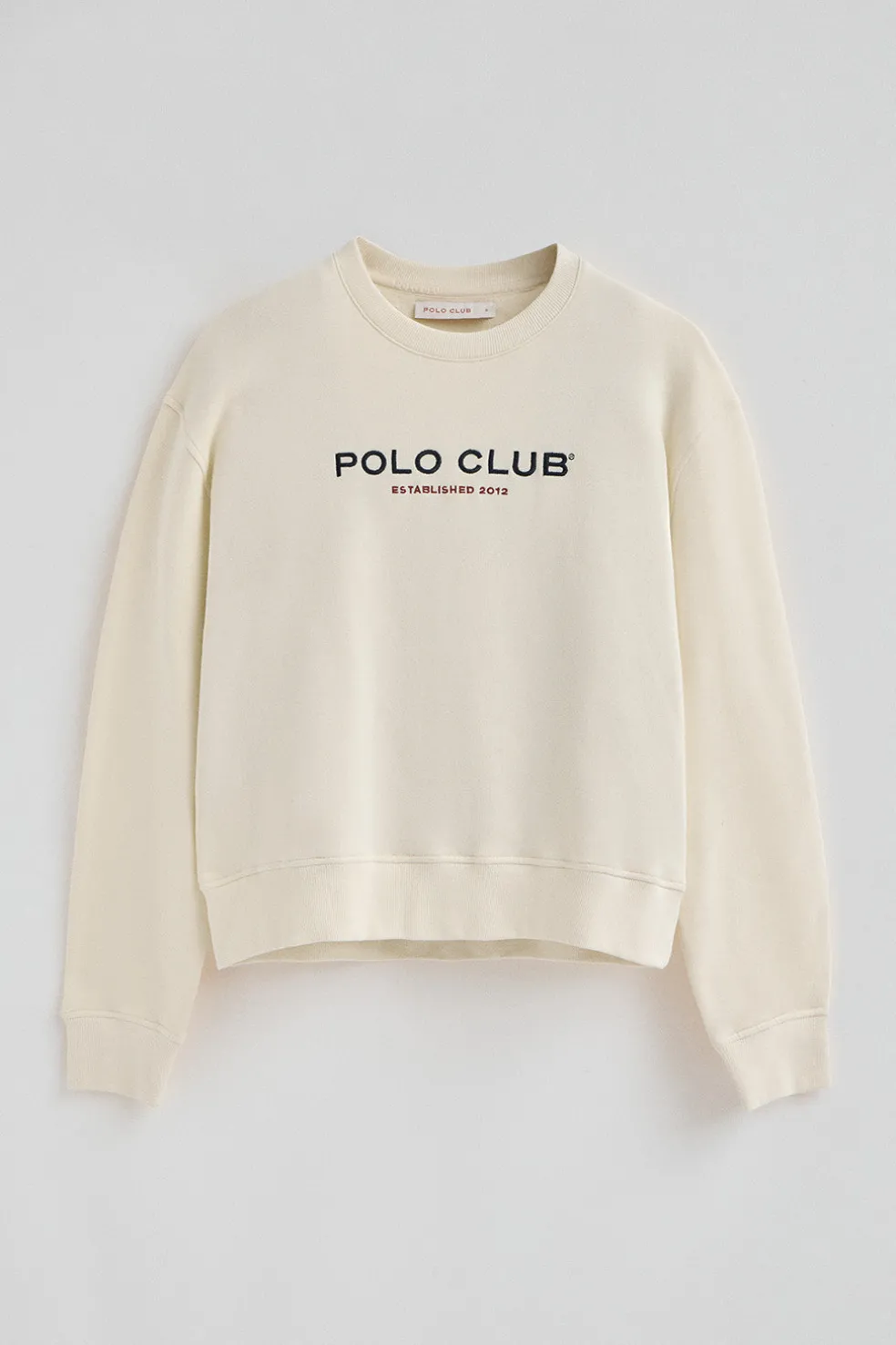 Sudadera color crudo de corte boxy Established 2012 Polo Club
