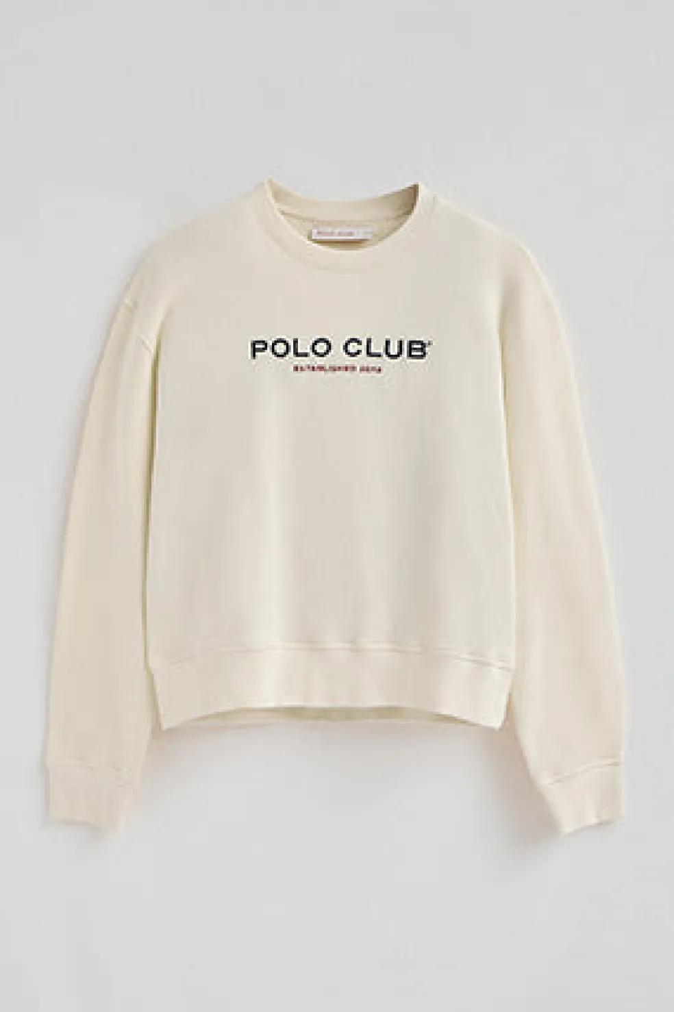 Sudadera color crudo de corte boxy Established 2012 Polo Club