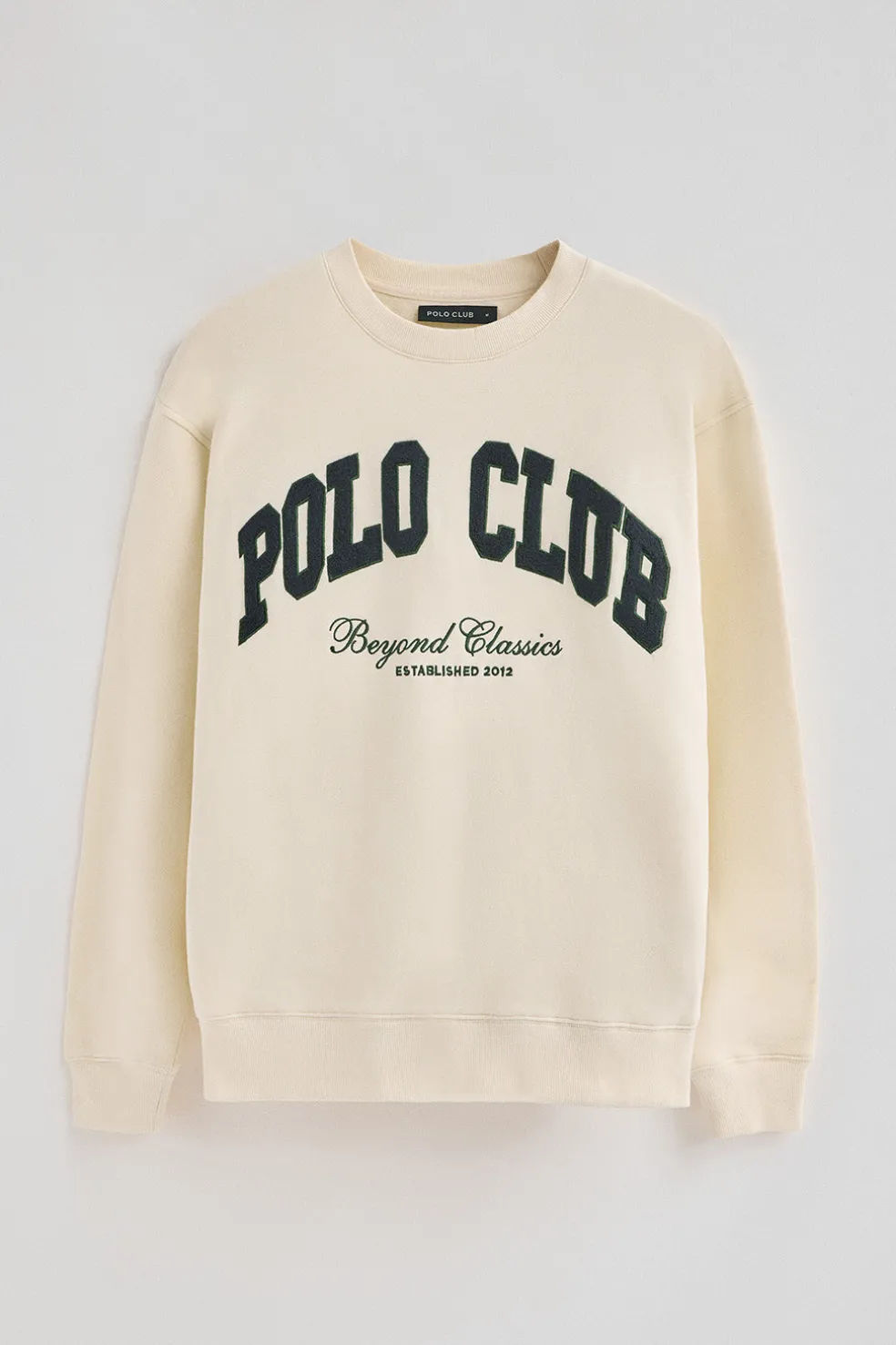 Sudadera color crudo de corte holgado Established 2012 Polo Club