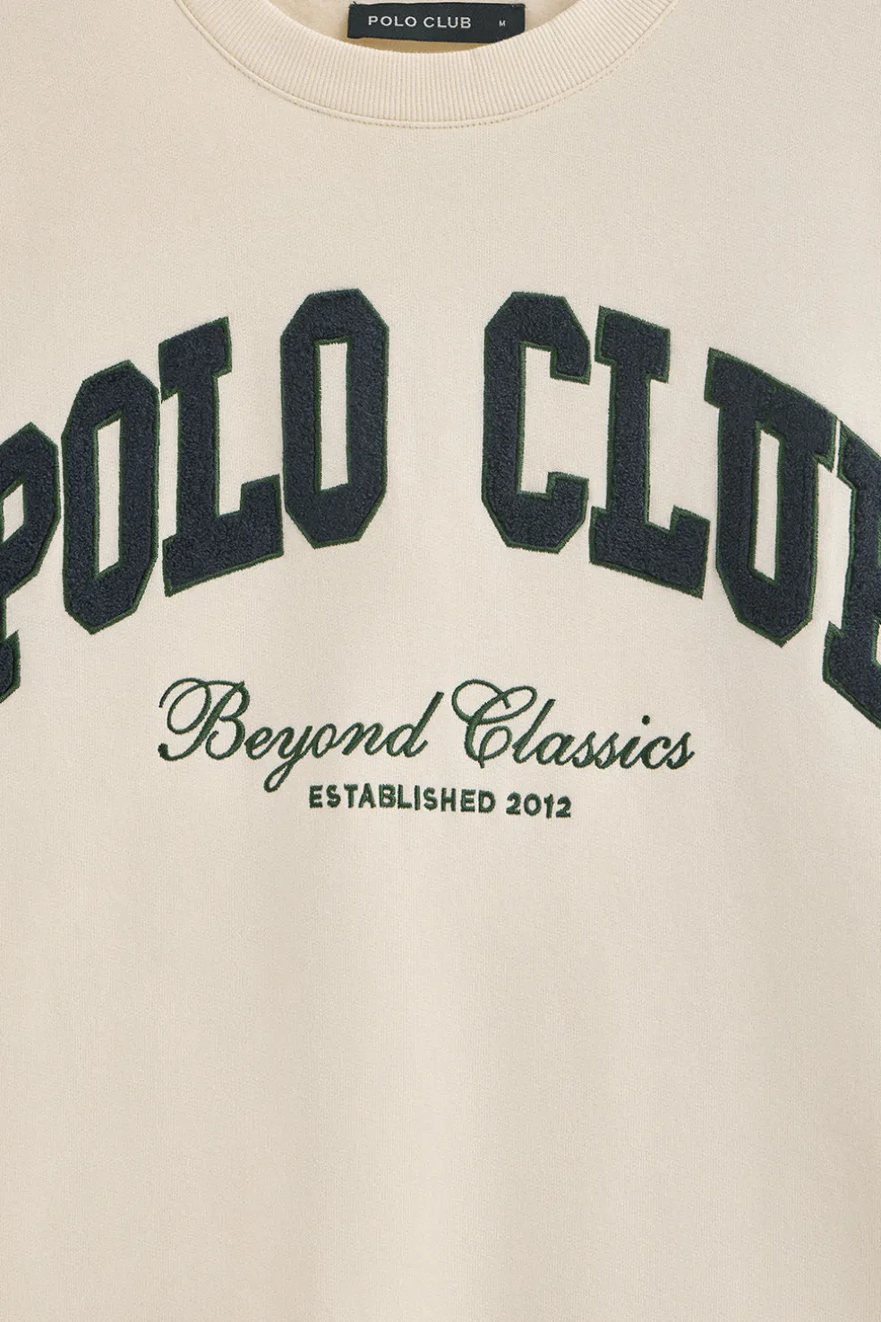 Sudadera color crudo de corte holgado Established 2012 Polo Club