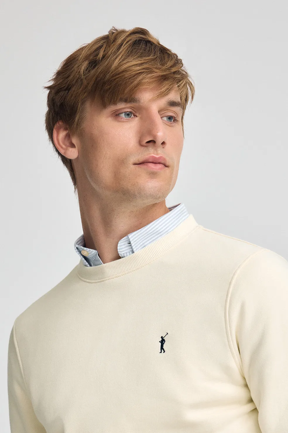 Sudadera color crudo de corte relajado con logo Rigby Go