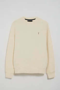 Sudadera color crudo relax de cuello redondo y bordado Rigby Go