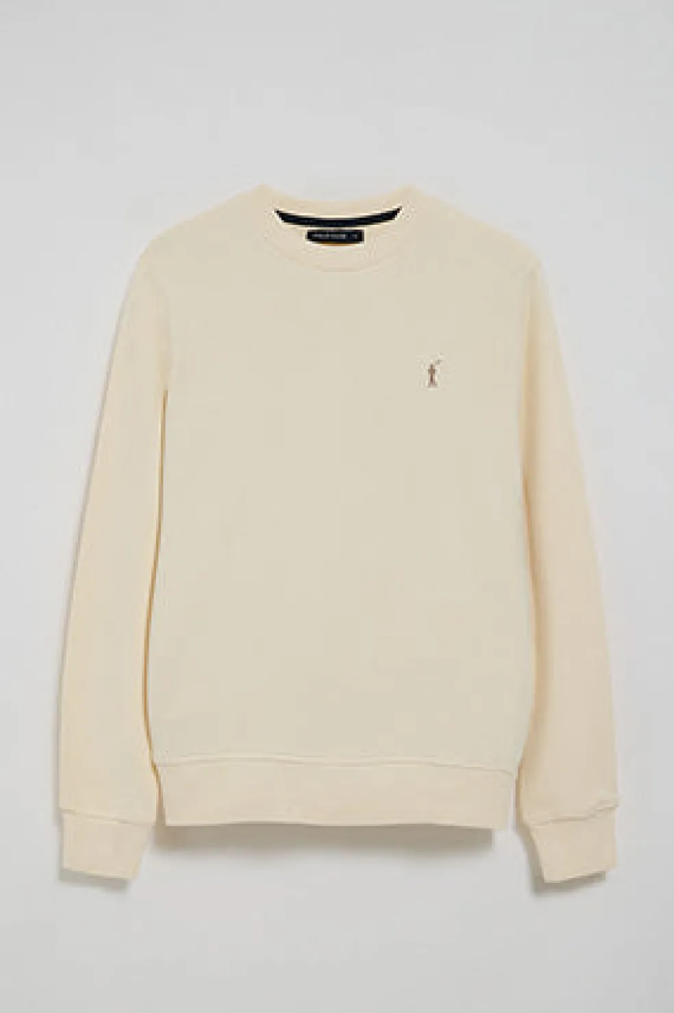 Sudadera color crudo relax de cuello redondo y bordado Rigby Go