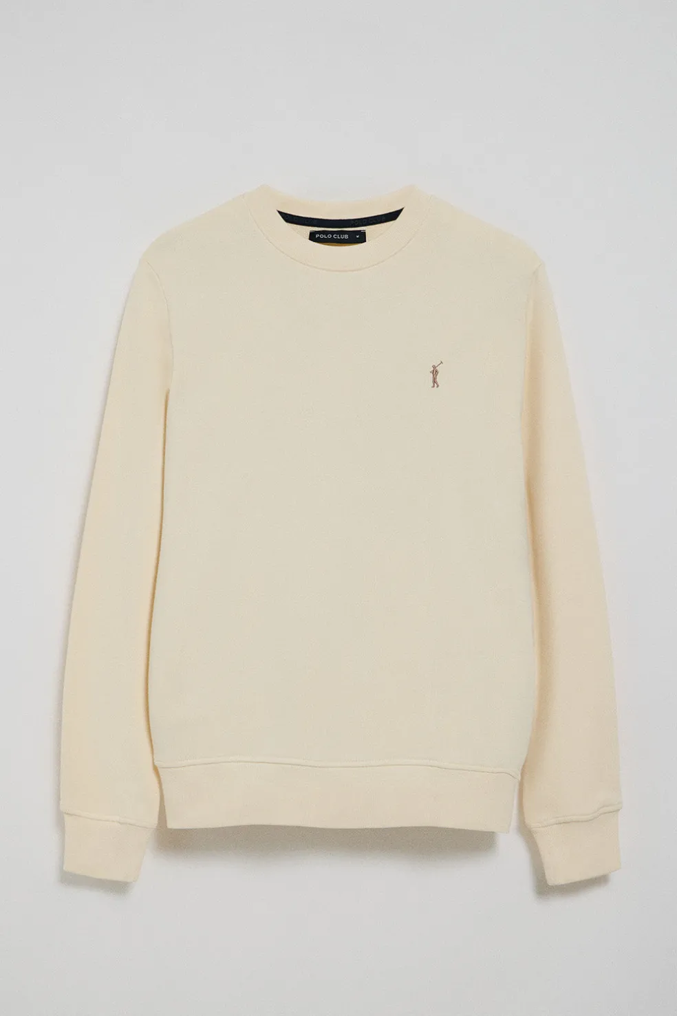 Sudadera color crudo relax de cuello redondo y bordado Rigby Go