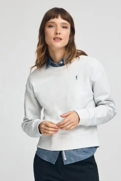 Sudadera color hielo de corte boxy con logo Rigby Go