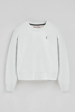Sudadera color hielo de corte boxy con logo Rigby Go