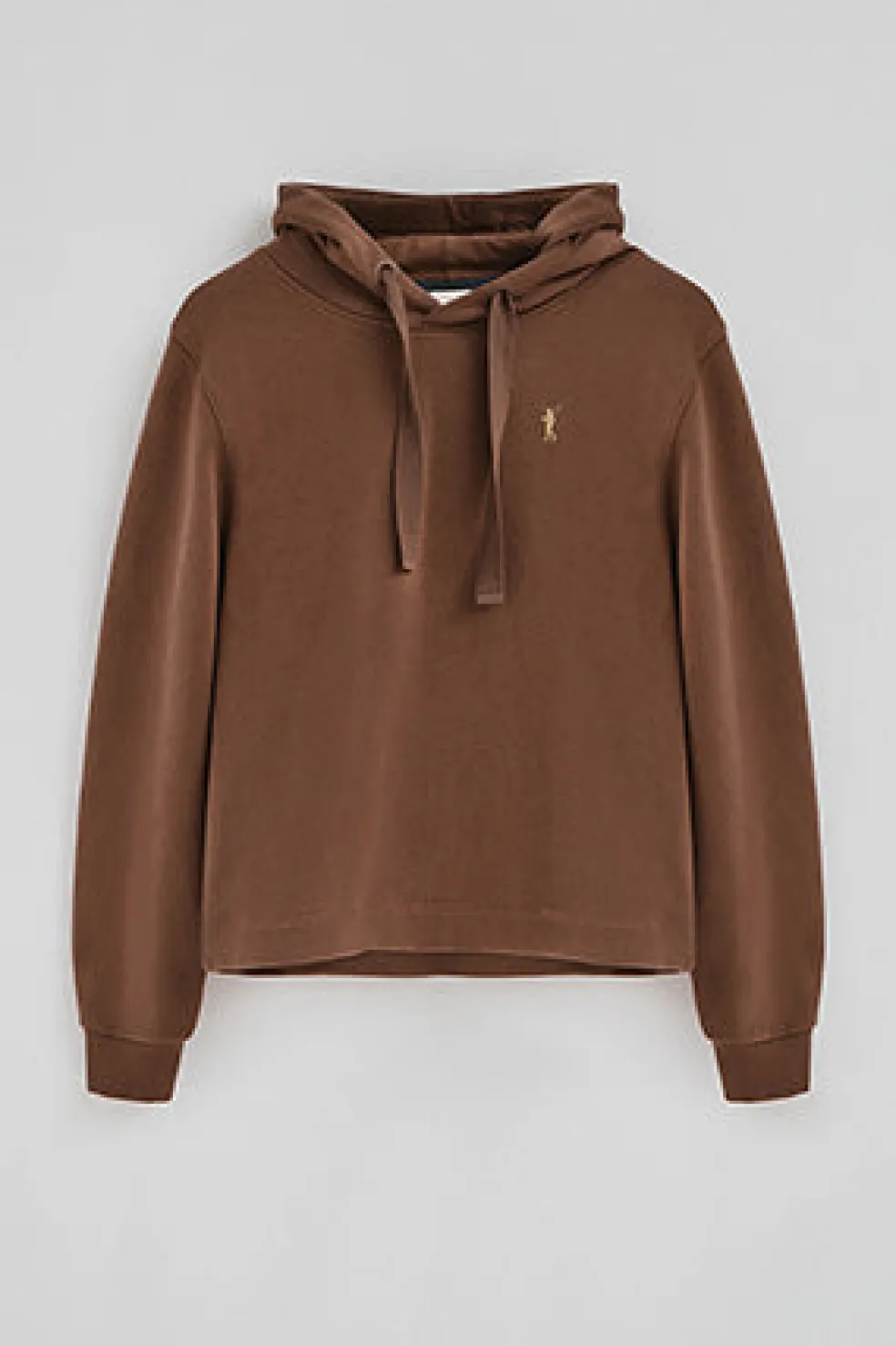 Sudadera color moca con capucha y logo Rigby Go