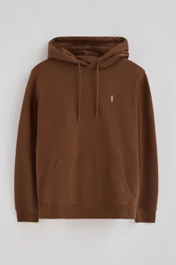 Sudadera color mocca con capucha de corte regular con logo Rigby Go