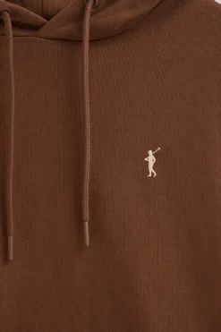 Sudadera color mocca con capucha de corte regular con logo Rigby Go