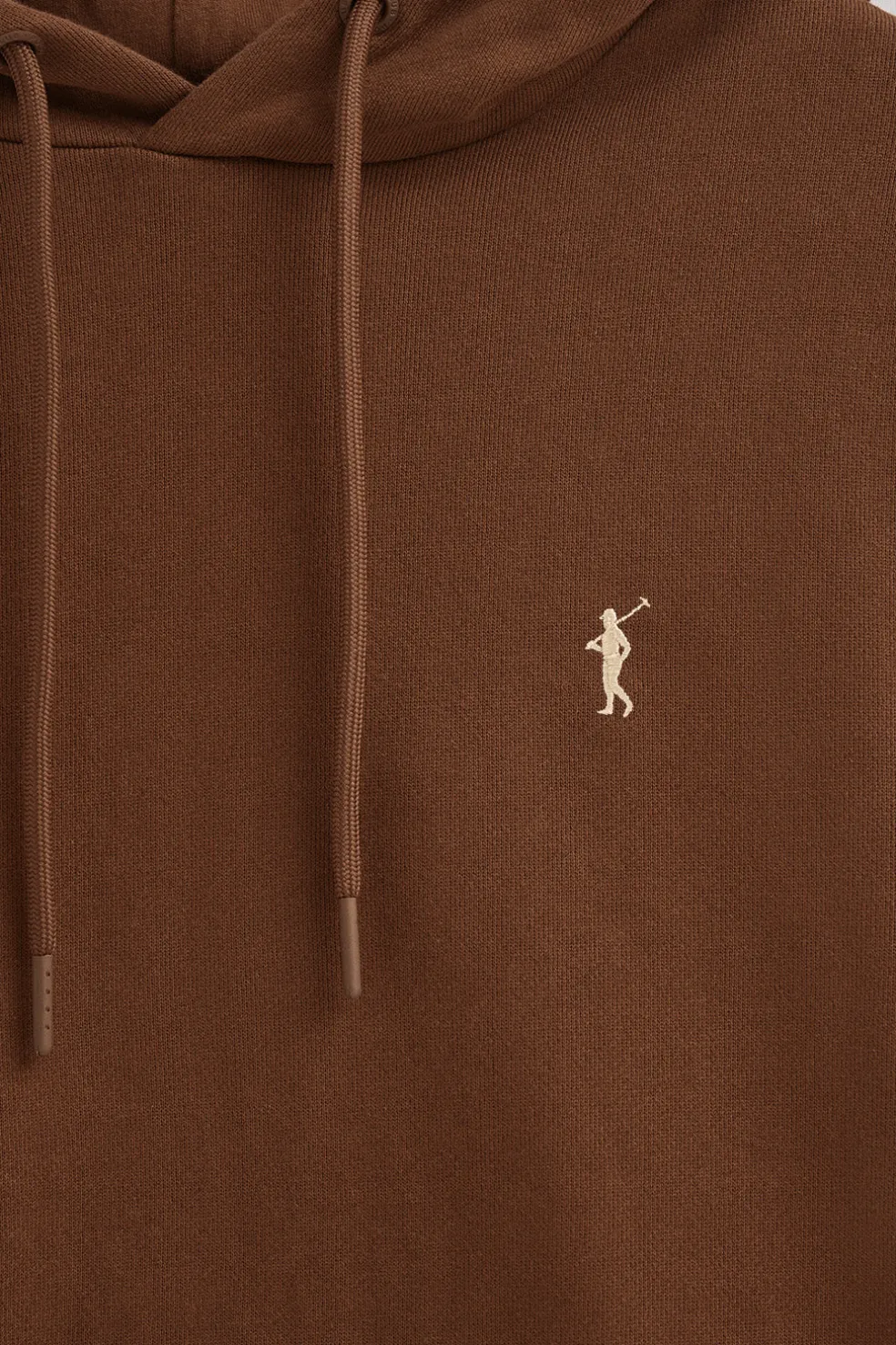 Sudadera color mocca con capucha de corte regular con logo Rigby Go