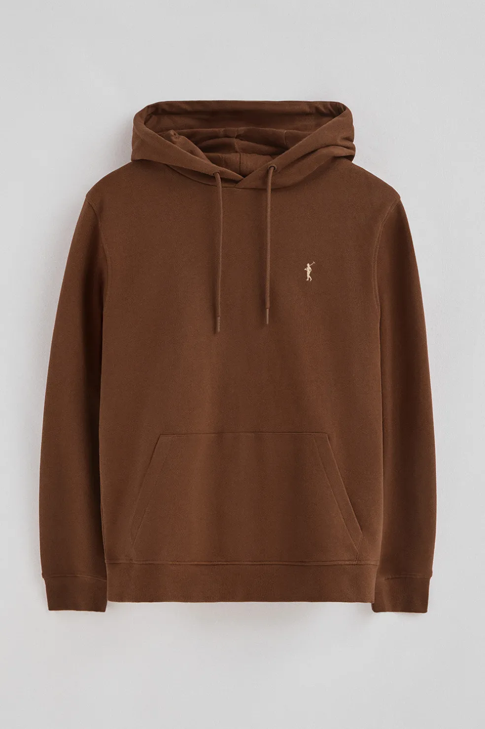 Sudadera color mocca con capucha de corte regular con logo Rigby Go