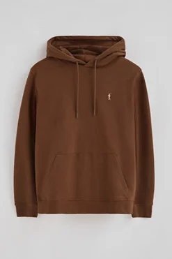 Sudadera color mocca con capucha de corte regular con logo Rigby Go