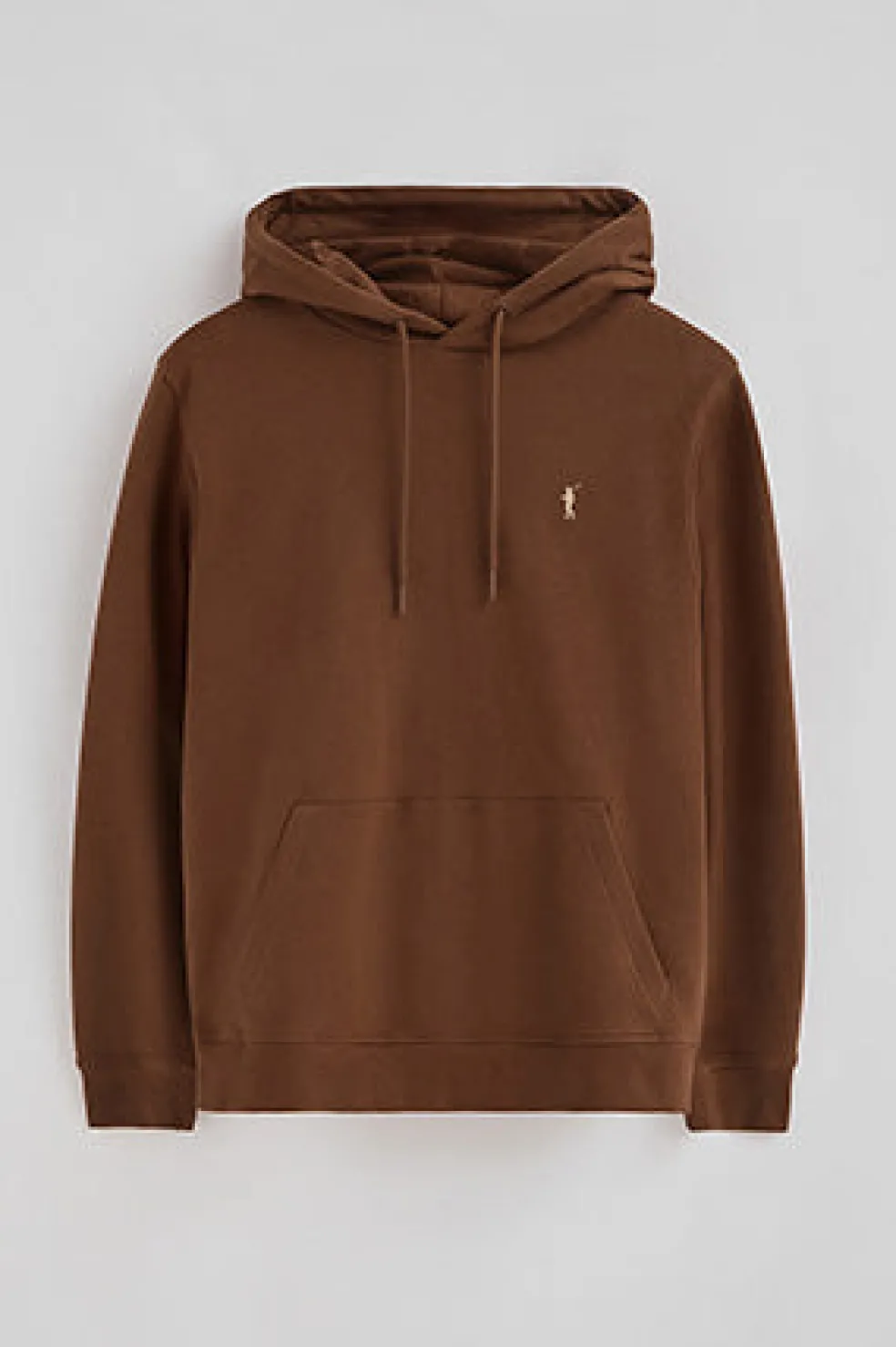 Sudadera color mocca con capucha de corte regular con logo Rigby Go