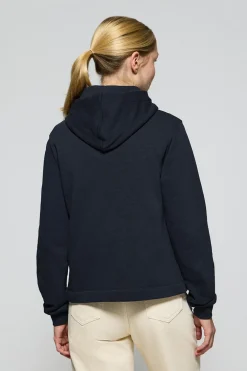 Sudadera con capucha azul marino con logo bordado Rigby Go