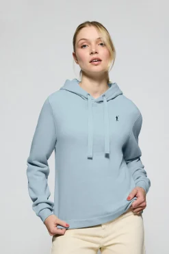 Sudadera con capucha azul claro con logo bordado Rigby Go