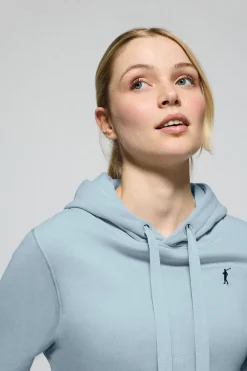 Sudadera con capucha azul claro con logo bordado Rigby Go