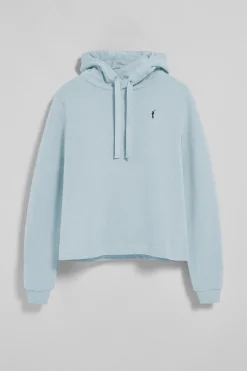 Sudadera con capucha azul claro con logo bordado Rigby Go