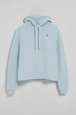 Sudadera con capucha azul claro con logo bordado Rigby Go