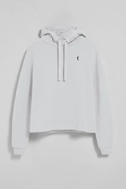 Sudadera con capucha blanca con logo bordado Rigby Go