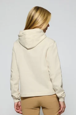 Sudadera con capucha color crudo con logo bordado Rigby Go