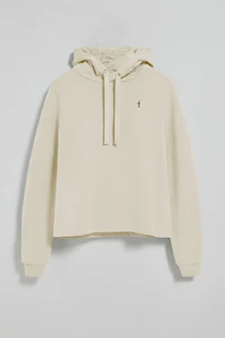 Sudadera con capucha color crudo con logo bordado Rigby Go