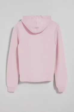 Sudadera con capucha rosa claro con logo bordado Rigby Go