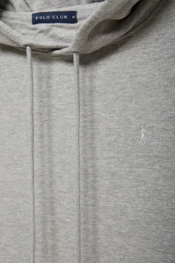 Sudadera con capucha y bolsillos gris vigoré con logo Rigby Go