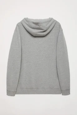 Sudadera con capucha y bolsillos gris vigoré con logo Rigby Go
