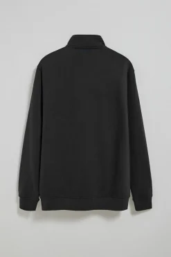 Sudadera con cremallera de cuello elevado negra con logo Rigby Go