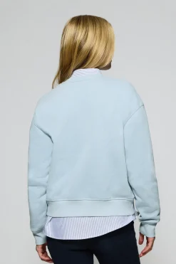 Sudadera de cuello redondo azul claro con logo bordado Rigby Go