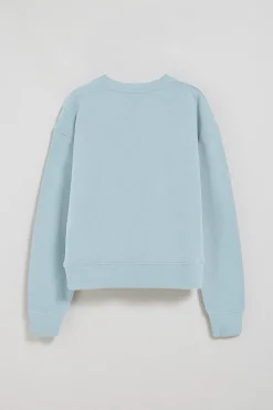 Sudadera de cuello redondo azul claro con logo bordado Rigby Go