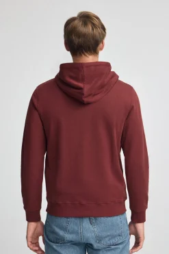 Sudadera granate con capucha de corte regular con logo Rigby Go