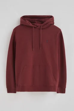 Sudadera granate con capucha de corte regular con logo Rigby Go