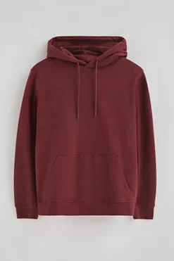 Sudadera granate con capucha de corte regular con logo Rigby Go