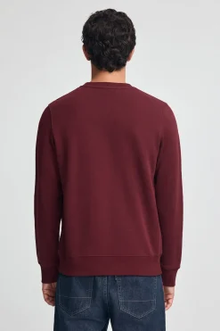 Sudadera granate de corte relajado con logo Rigby Go