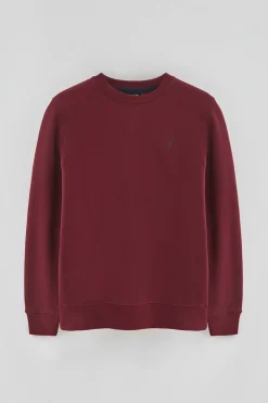 Sudadera granate de corte relajado con logo Rigby Go