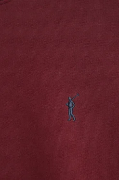 Sudadera granate de corte relajado con logo Rigby Go