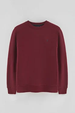 Sudadera granate de corte relajado con logo Rigby Go