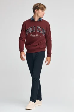 Sudadera granate de corte holgado Established 2012 Polo Club