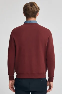 Sudadera granate de corte holgado Established 2012 Polo Club