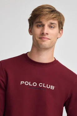 Sudadera granate de corte relajado Established 2012 Polo Club