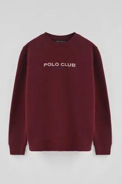 Sudadera granate de corte relajado Established 2012 Polo Club