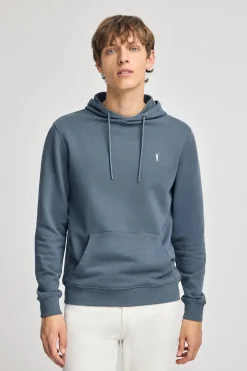 Sudadera gris con capucha y bordado Rigby Go