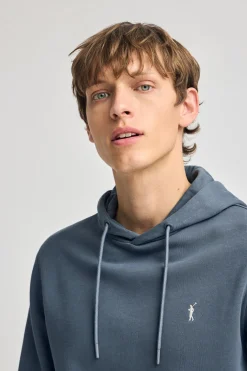 Sudadera gris con capucha y bordado Rigby Go