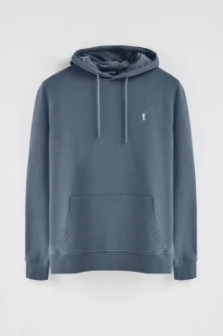 Sudadera gris con capucha y bordado Rigby Go