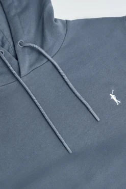 Sudadera gris con capucha y bordado Rigby Go