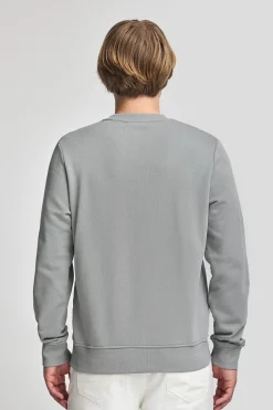 Sudadera gris relax de cuello redondo y bordado Rigby Go